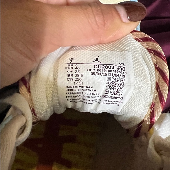 Jordan Women's Sneakers - Blue, Yellow, Brown - Picture 9 of 9